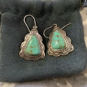 Genuine turquoise earrings